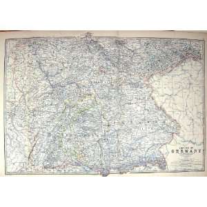  Johnston Antique Map C1877 Empire Germany Munich Alsace 