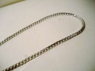 LES BERNARD SILVER 18 LINK MED WEIGHT NECKLACE SIGNED WITH CLASP 