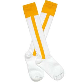 Twin City Baseball Medium Ribbon Stirrup Socks Yellow  