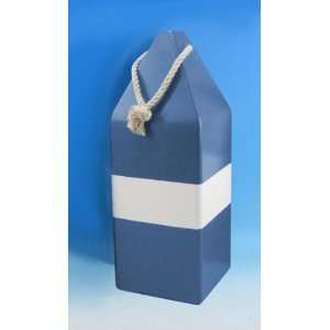  Wooden Blue Dark Colored Buoy w/Rope 14   Wooden Floats 