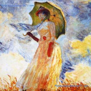 WOMAN with PARASOL New MONET Art Bag Purse Tote S or L  