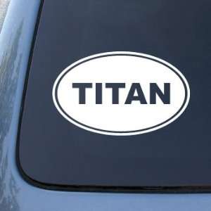  TITAN SATURN MOON EURO OVAL   Car, Truck, Notebook, Vinyl 