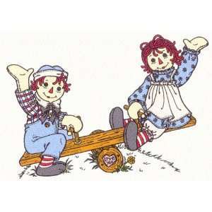    Raggedy Ann & Andy Teeter Totter Rubber Stamp Toys & Games