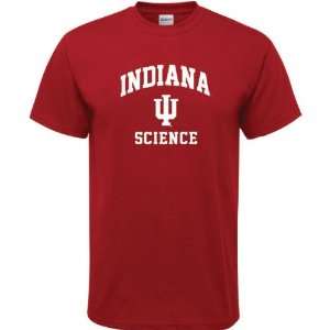Indiana Hoosiers Cardinal Red Science Arch T Shirt:  Sports 