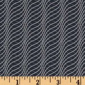  44 Wide Sophisticate Curvy Lines Grey/Ivory Fabric By 