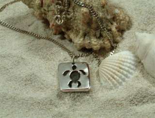 Hawaiian Jewelry Surfer Necklace Sea Turtle 925 Silver  
