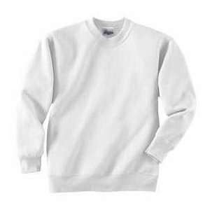  Hanes Premium Long Sleeve Crewneck Sweatshirt in WHITE 