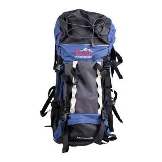 90L Large Backpack Shoulders Bag Camping Hiking Internal Frame Blue 