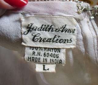 Vintage Judith Ann Beaded Dress, Cocktail, Tulle, Large  
