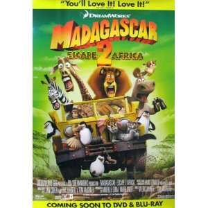  Madagascar 2 Escape to Africa [Movie Poster 27 x 40 
