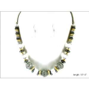   with Ornate Silver, Gold and Onyx Tone Beads True Fashion NY Jewelry