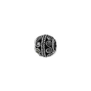  Silver Reflections Marcasite Bali Charm: Jewelry
