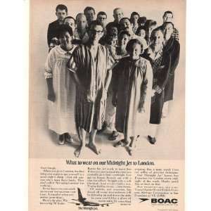 1968 BOAC British Airways Midnight Jet What to Wear Print 