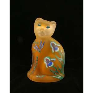 La Rochere French Art Glass Art Nouveau Cat Figurine:  Home 