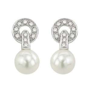   10 ct. Diamond Interlock Earrings in 14K White Gold Katarina Jewelry