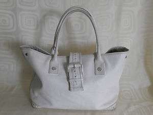 MICHAEL KORS Astor White Leather Studded Large Tote Handbag **AS IS 