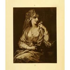 1905 Print Angelica Kauffmann Die Vestalin Veil Lady Portrait Duotone 