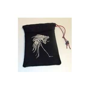  Silver Tribal Dragon (Black) Dice Bag Toys & Games