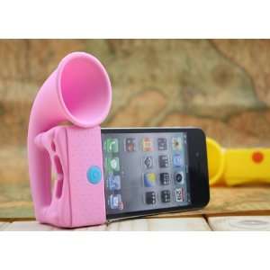   IPHONE HORN STAND GREEN Pink Cute Horn Stand Speaker for Apple Iphone