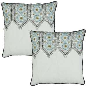  Set of 2 Surya Banners 18 Square Accent Pillows