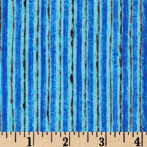   44 Wide Catnip Stripe Blue Fabric By The Yard: Arts, Crafts & Sewing