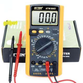 1pc ATM890D 3 1/2 LCD Digital Multimeter Electrical Meter 2000uF 