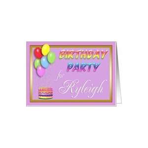  Ryleigh Birthday Party Invitation Card: Toys & Games