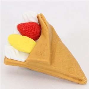  chocolate strawberry crepe eraser from Japan by Iwako 