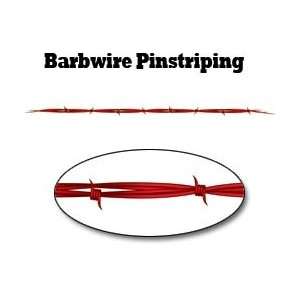  Red Barbwire Pinstripe Decal   24 L with 3/4 Barbs 