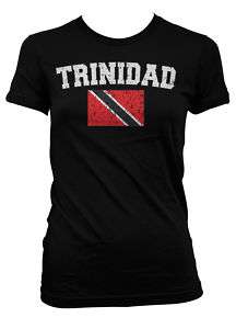 Trinidad Tobago World Cup Soccer Flag Juniors T Shirt  