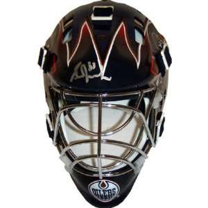   Oilers Autographed Replica Mini Goalie Mask: Sports & Outdoors