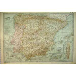   Map Spain Portugal Lisbon Canary Islands Gibraltar: Home & Kitchen