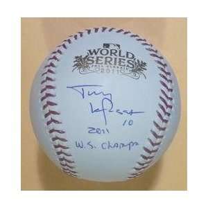  Autographed Tony LaRussa Baseball   2011 World Series w 