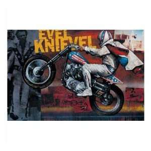    Stephen Holland   Evel Knievel Canvas Giclee