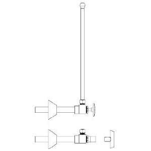   Free Standard Angle Stop with Chrome Plated Steel, Cast Brass, Flan