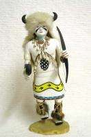 Vintage 70s Hopi Hand Carve Buffalo Dancer Kachina Doll  