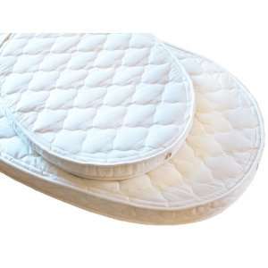   Rubber Organic Oval Bassinet Mattress (23x29x2.5)