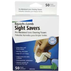 Bausch and Lomb Sight Savers Pre Moistened Tissues    50 ct. (Quantity 