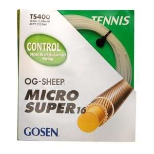 Gosen OG Sheep Micro Super Tennis Strings 16g Natural:  