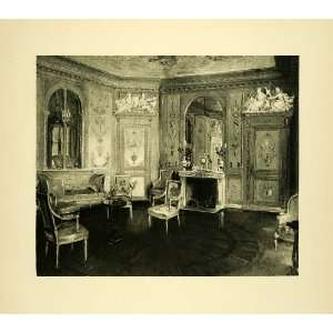 1920 Photogravure Boudoir Queen Marie Antoinette Palace Fontainebleau 