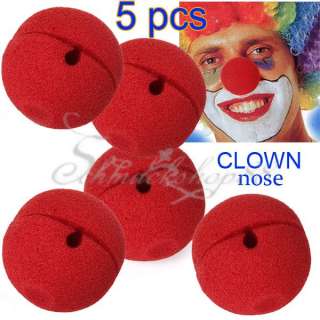5er Set Rot Clown Nasen Cosplay Kostüm Party Karneval  