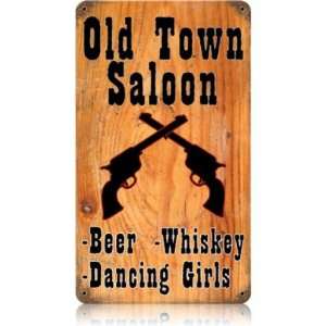  Old Town Saloon Food and Drink Vintage Metal Sign   Garage 
