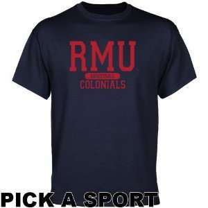  Robert Morris Colonials Custom Sport T shirt   Navy Blue 