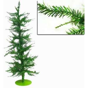  Whimsical Green Laser Tinsel Artificial Christmas Tree 18 