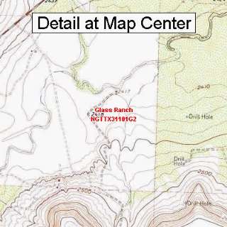  USGS Topographic Quadrangle Map   Glass Ranch, Texas 