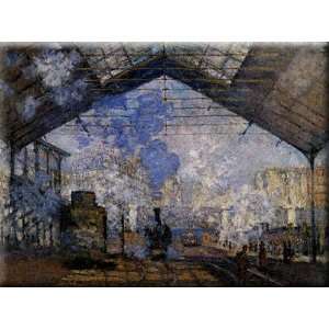  The Gare Saint Lazare 16x12 Streched Canvas Art by Monet 