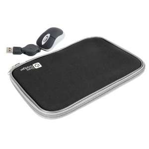  DURAGADGET Black 12 Neoprene Laptop Zip Case With USB 