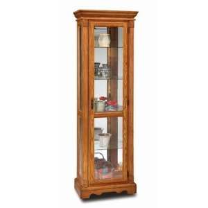  Tower Curio Cabinet in Chestnut Satin