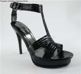 GUESS Black TORTILLA Platform Shoes Sandals 8.5 39 NEW  