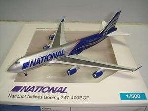 Herpa Wings National Airlines B747 400F 2011s color NG 1:500  